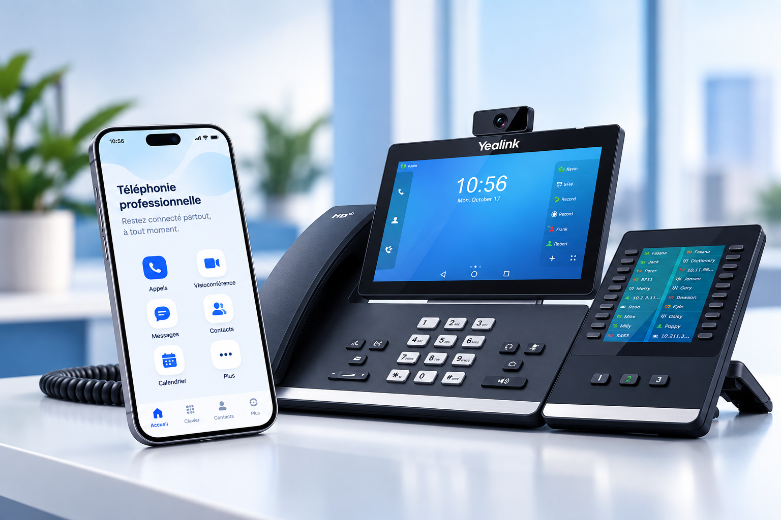 Téléphonie professionnelle — smartphone et postes fixes